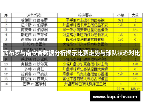 西布罗与南安普数据分析揭示比赛走势与球队状态对比